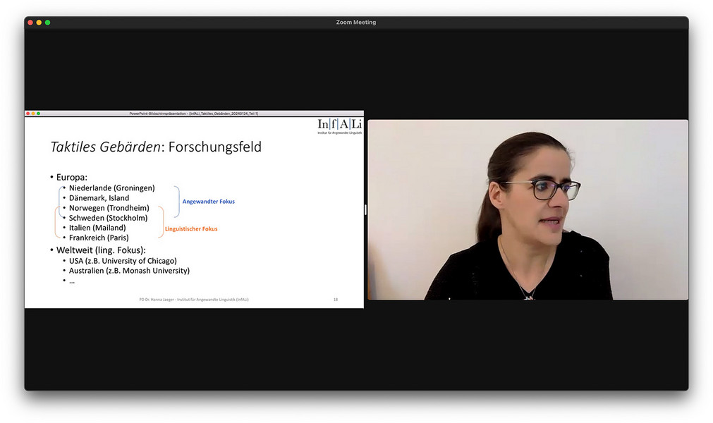 Screenshot mit Dr. Hannah Jäger