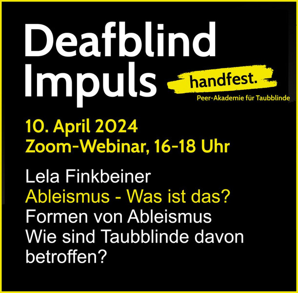 Infografik zum Webinar Ableismus