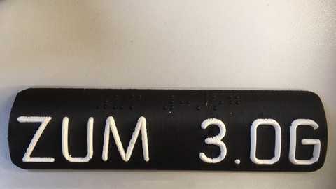 taktiles Handlaufschild ("zum 3. OG")