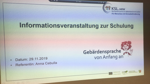 Informationsveranstaltung "Gebärdensprach von Anfang an"