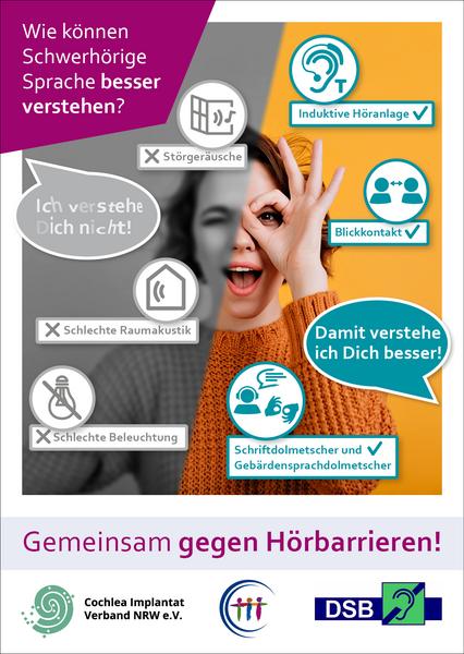 Plakat der Aktion Gemeinsam gegen Hörbarrieren
