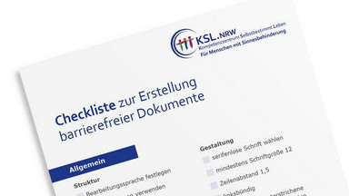 Checkliste des KSL-MSi-NRW zur Erstellung barrierefreier Dokumente