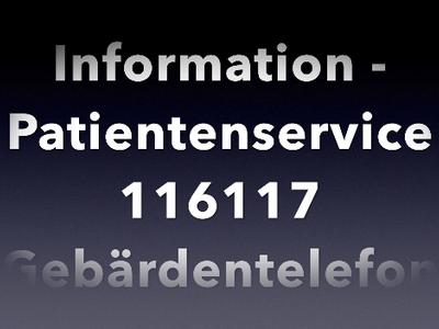 Patientenservice 116117 - Gebärdentelefon