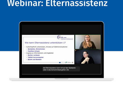 Screenshot Webinar "Elternassistenz"