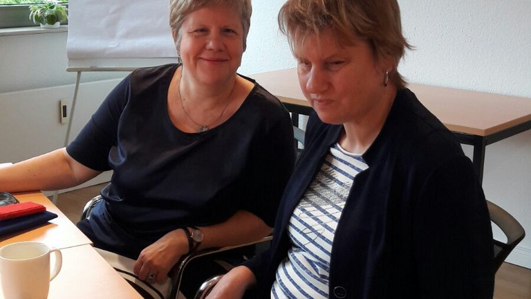 die Beraterinnen der EUTB: links Frau Menshikova, rechts Frau Hoop