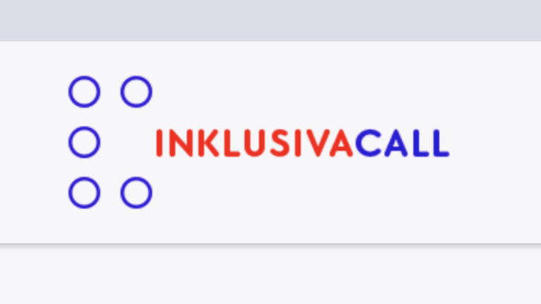 Logo INCLUSIVA Call in Blau und Rot