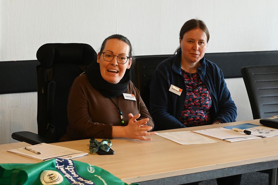 Katja Fellenberg und Natalie Ziemann beim Workshop