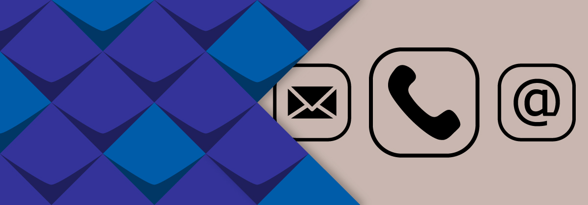 Piktogramme für Kontakt: Der Telefonhörer ist vergrößert dargestellt.