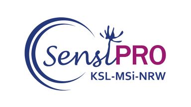 Logo der SensiPro-Schulung ist auf einem Laptop abgebildet.