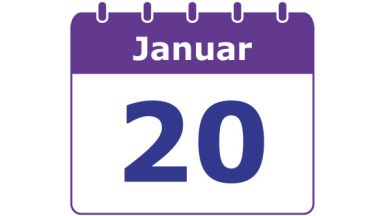 Kalenderblatt vom 20.01.2020