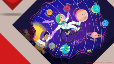 Ela träumt vom Fliegen und ihrem Beruf als Astronautin.