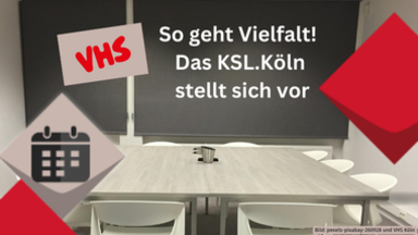 Klassenraummotiv; auf der Tafel steht der Veranstaltungstitel