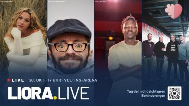 Banner zu LIORA.LIve mit Fotos von Molly Sue, Raul Krauhausen, Dodzi Dougban,Pils und Kippe..