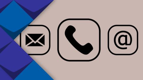 Piktogramme für Kontakt: Der Telefonhörer ist vergrößert dargestellt.