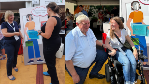 Bild-Collage vom Standfest "Hey Demokratie"