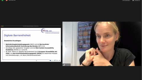 Screenshot von Webinar