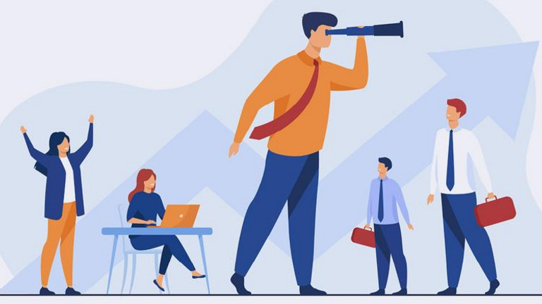 Menschen im Arbeitsleben als Illustration