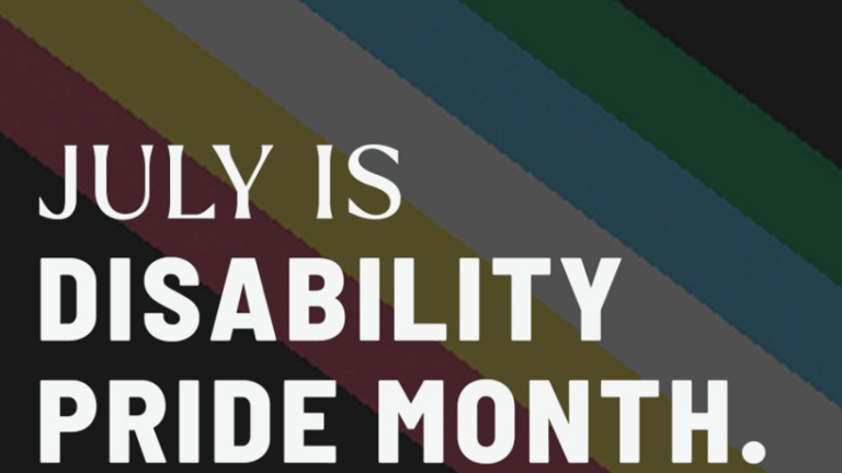 Screenshot von Grafik "Disability Pride Month", Quelle: https://www.instagram.com/p/CfeE1KToO64/