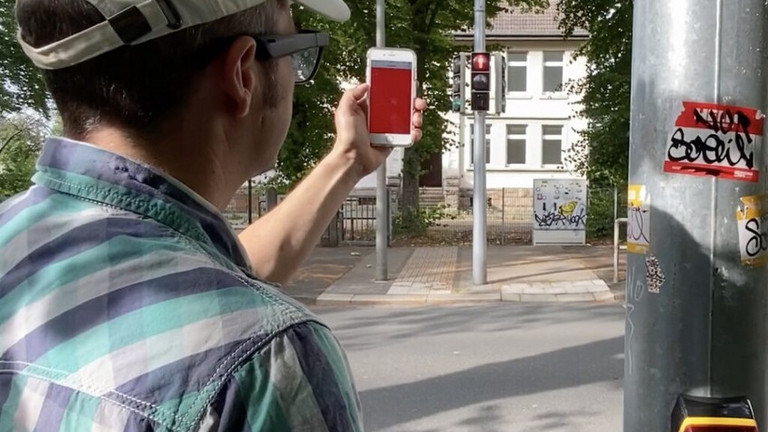 Smartphone als Orientierungshilfe bei Mobilität, Bild von Audiofaktur 