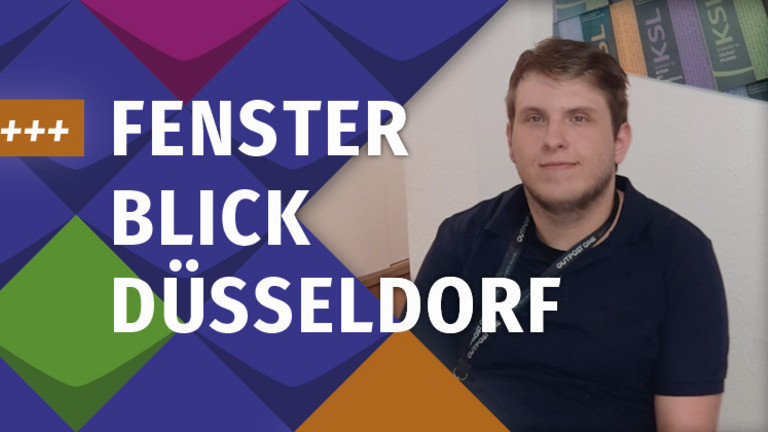 +++neu im Blog+++Fensterblick Düsseldorf mit einem Foto von Blogautor Adrian Dworak, Praktikant beim KSL.Düsseldorf