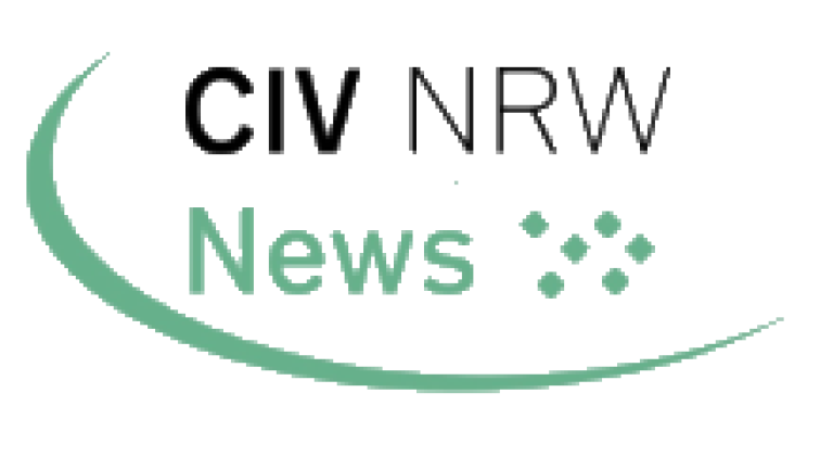 Die Abkürzung CIV für Cochlea Implantat Verband NRW. Darunter der Schriftzug News